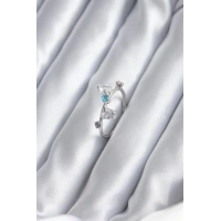 Gümüş Renk Renkli Zirkon Taşlı Kadın Yüzük