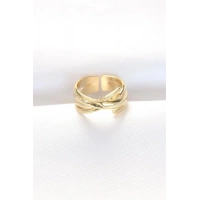 Kalın Gold Renk Ayarlanabilir Yüzük