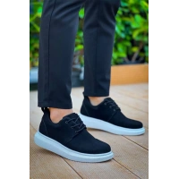 Kb-003 Kuback Siyah Süet Bağcıklı  Günlük Erkek  Ayakkabı