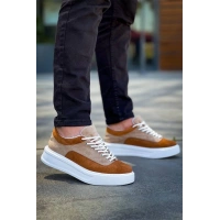 Kb-005 Kuback Vizon Taba Süet Bağcıklı  Günlük Erkek  Ayakkabı