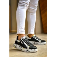 Kb-02  Kuback Bağcıklı Crocodile Siyah Sarı Günlük Erkek Ayakkabı