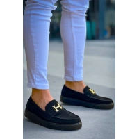 Kb-027  Kuback Bağcıksız Kömür Süet H Günlük Erkek Ayakkabı