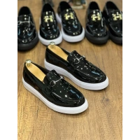 Kb-027  Kuback Bağcıksız Siyah Rugan G Günlük Erkek Ayakkabı