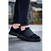 Kb-040  Kuback Siyah Süet Siyah Taban  Lastikli  Günlük Erkek  Ayakkabı