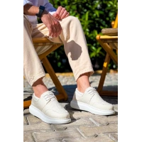 Kb-042  Kuback Bağcıklı Beyaz Günlük Erkek Ayakkabı