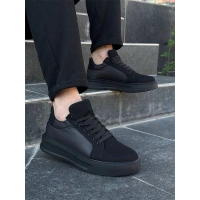 Kb-046 Kuback Siyah Paraşüt Siyah Yüksek Taban Günlük Spor Ayakkabı