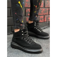 Kb-0994  Kuback Siyah Süet Siyah Yüksek Taban  Erkek Bilek Bot