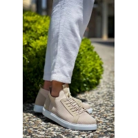 Kb-112   Kuback Bej Triko Bağcıklı  Günlük Erkek  Ayakkabı