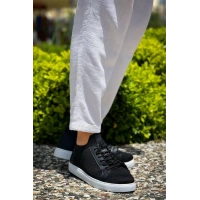 Kb-112   Kuback Siyah Triko Bağcıklı  Günlük Erkek  Ayakkabı