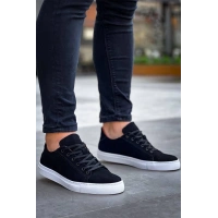 Kb-122   Kuback Siyah Süet Yüksek Taban Bağcıklı Günlük Erkek Ayakkabı