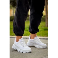 Kb-707  Kuback  Beyaz Cilt Yüksek Taban Bağcıklı Günlük Erkek Ayakkabı