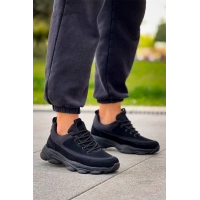 Kb-707  Kuback  Siyah Süet Siyah Yüksek Taban Bağcıklı Günlük Erkek Ayakkabı