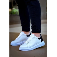 Kb-X500  Kuback Bağcıklı Beyaz Siyah  Günlük Erkek Ayakkabı