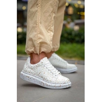 Kb-X500  Kuback Beyaz Gold  Bağcıklı  Günlük Erkek  Ayakkabı