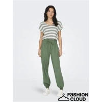 Keten Karışımlı Yüksek Bel Kadın Pantolon