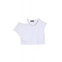 Kolye Detaylı Dekolteli Bluz