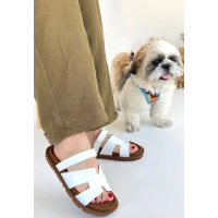 Kooni Beyaz Cilt Terlik