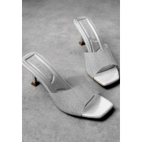 Luart Platin Simli Topuklu Terlik