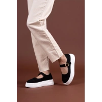 Lunni Siyah Keten Spor Ayakkabı