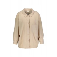 M35247 Oversıze Kadın Gömlek Bej