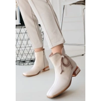 Melina Bej Cilt Topuklu Bot