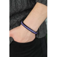 Mor Deri Erkek Bileklik