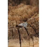 Otantik Kalp Tasarımlı Ayarlamalı Kadın Yüzük