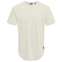 Oval Kesim Erkek T-shirt Bej