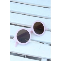 Pembe Renk Yuvarlak İskandinav Çocuk Gözlüğü