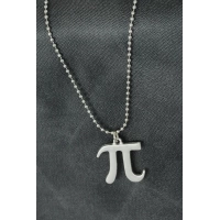 Pi Sayısı Tasarımlı Metal Erkek Kolye