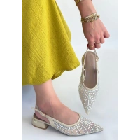 Piga Ten Cilt Tüllü Topuklu Ayakkabı