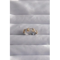 Pirinç Ayarlamalı Gümüş Renk Zirkon Taşlı XOXO Model Yüzük