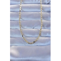 Pirinç Gold Renk Parçalı Ezme Kolye