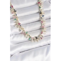 Pirinç Gold Renk Zirkon Taşlı Diken Model VIP Seri Kadın Kolye