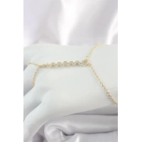 Pirinç Gold Renk Zirkon Taşlı Yılan Model Kadın Şahmeran