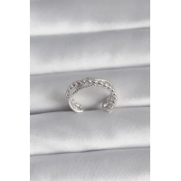 Pirinç Gümüş Renk Kadın Yüzük