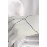 Pirinç Gümüş Renk Pul Detaylı Kadın Şahmeran