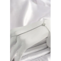 Pirinç Gümüş Renk Su Yolu Zirkon Taşlı Yıldız Model Kadın Şahmeran