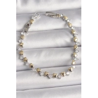 Pirinç Gümüş Renk Zirkon Taşlı Gold Kalpli VIP Seri Kadın Bileklik