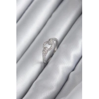 Pirinç Gümüş Renk Zirkon Taşlı Yılan Model Kadın Yüzük