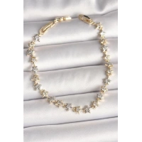 Pirinç Mix Renk Zirkon Taşlı Yıldız Model VIP Seri Kadın Bileklik