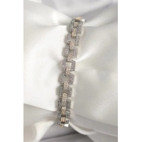 Pirinç Mix Renk Zirkon Taşlı Zincir Model VIP Seri Kadın Bileklik