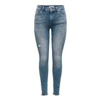 Püsküllü Paça Slim Fit Yüksek Bel Kadın Kot Pantolon