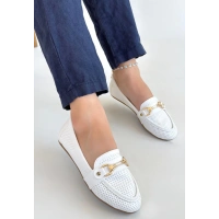 Rain Beyaz Cilt Babet Ayakkabı