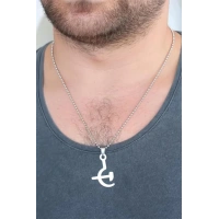 Silver Renk Metal Orak ve Balta Figürlü Erkek Kolye