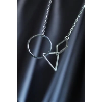 Silver Renk Squid Game Unisex Kolye