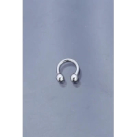 Silver Renk Yarım Halka 316L Cerrahi Çelik Piercing