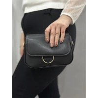 Siyah cilt mossi çanta