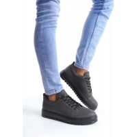 SLW152 Cool Bağcıklı Cilt Erkek Günlük Spor Klasik Ayakkabı ST - Füme