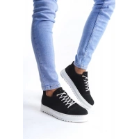 SLW152 Cool Bağcıklı Süet Erkek Günlük Spor Klasik Ayakkabı BT - Siyah